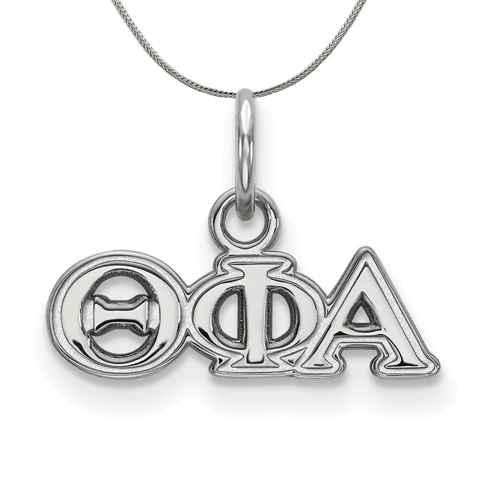 Sterling Silver Theta Phi Alpha XS (Tiny) Greek Necklace, Item N17982 by The Black Bow Jewelry Co.