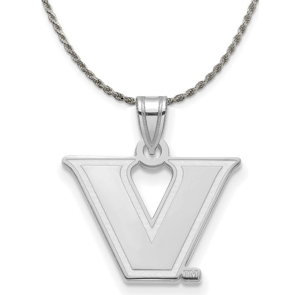 Sterling Silver Vanderbilt U. Large &#39;V&#39; Star Necklace, Item N18475 by The Black Bow Jewelry Co.