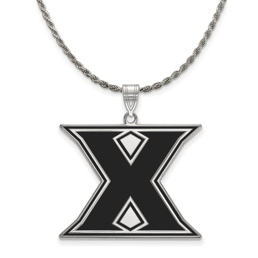 Sterling Silver Xavier U. XL Enamel &#39;X&#39; Necklace, Item N19087 by The Black Bow Jewelry Co.