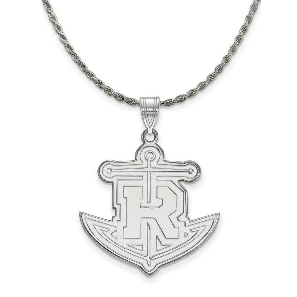 Sterling Silver Rollins College XL Pendant Necklace, Item N19220 by The Black Bow Jewelry Co.