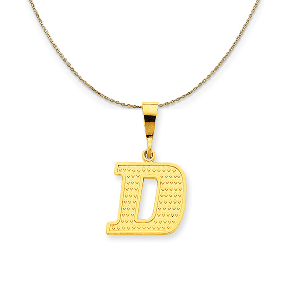 14k Yellow Gold, Ashley, Initial D Necklace, Item N19597 by The Black Bow Jewelry Co.