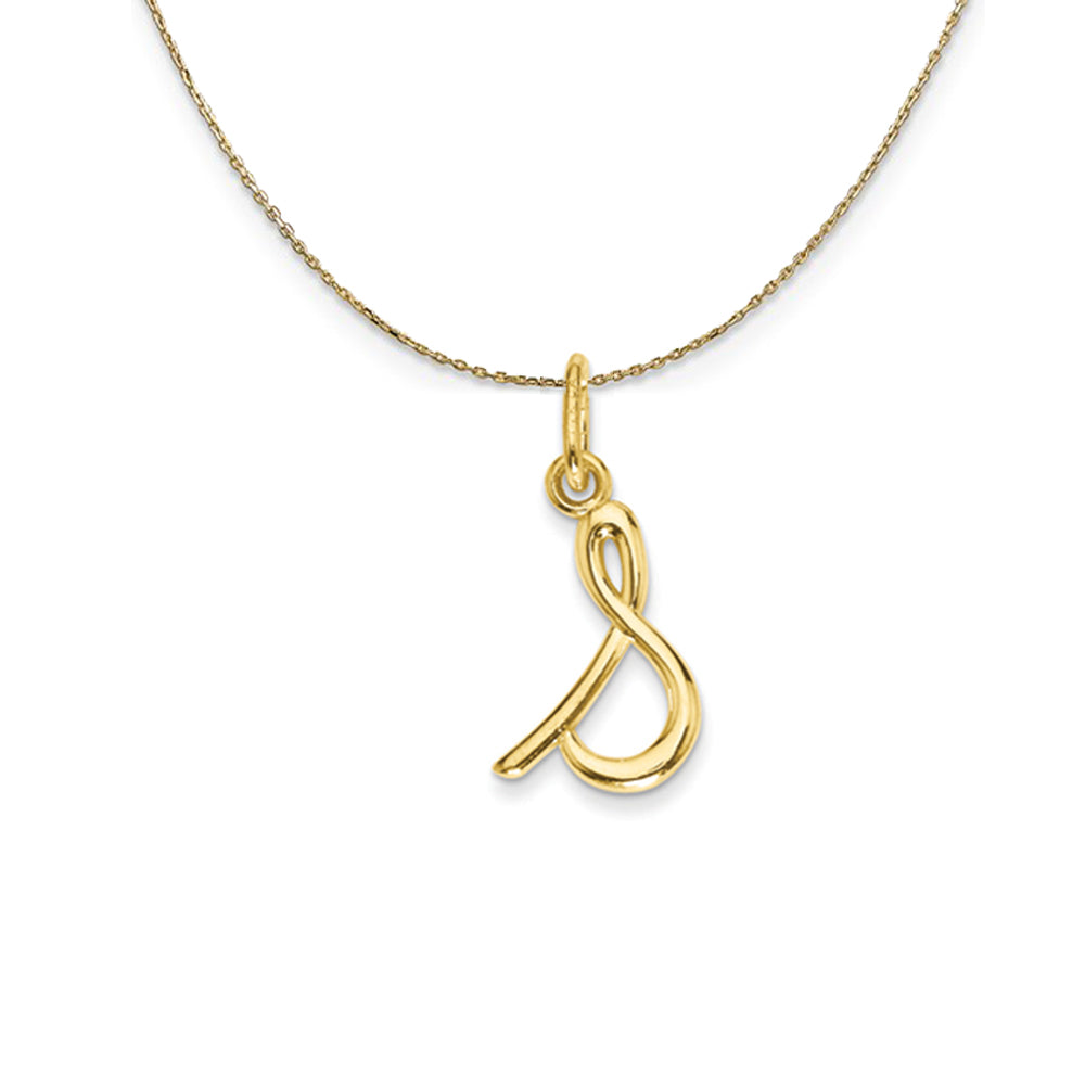 14K Yellow Gold Initial Charm Personalized Necklace - AH Jewelry Design