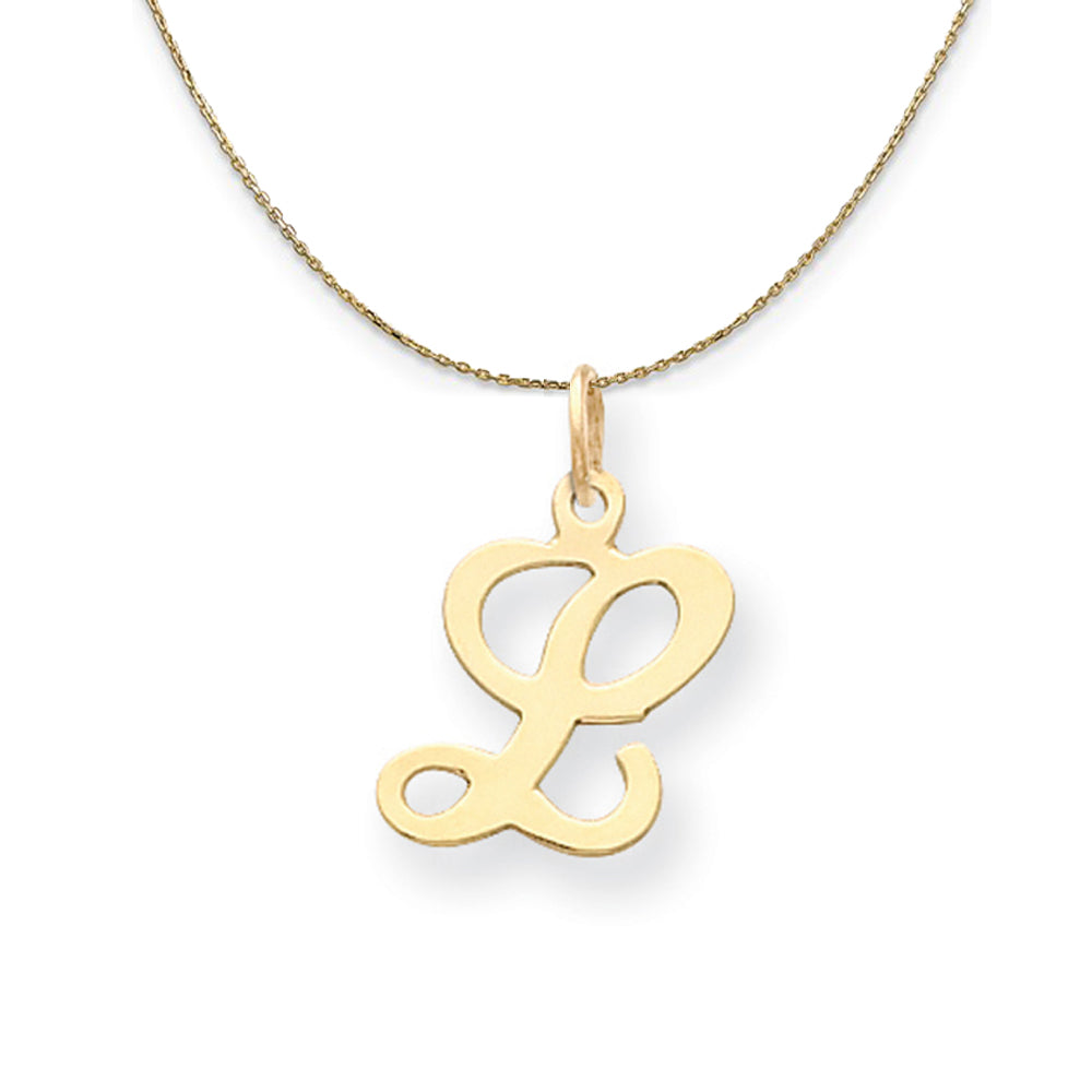 14k Yellow Gold Letter L Initial Necklace 16in JJ84634YL