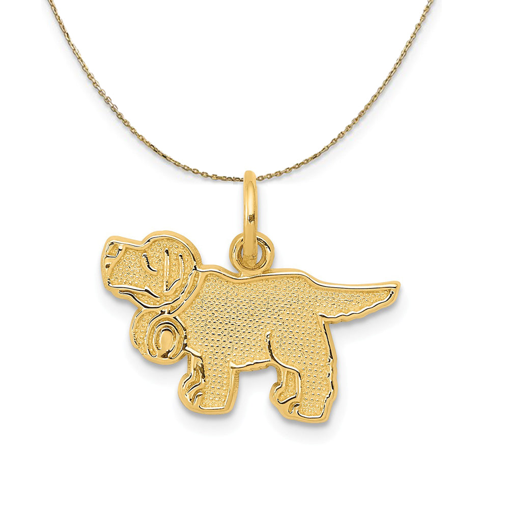 14k Yellow Gold Saint Bernard Puppy Necklace, Item N20331 by The Black Bow Jewelry Co.