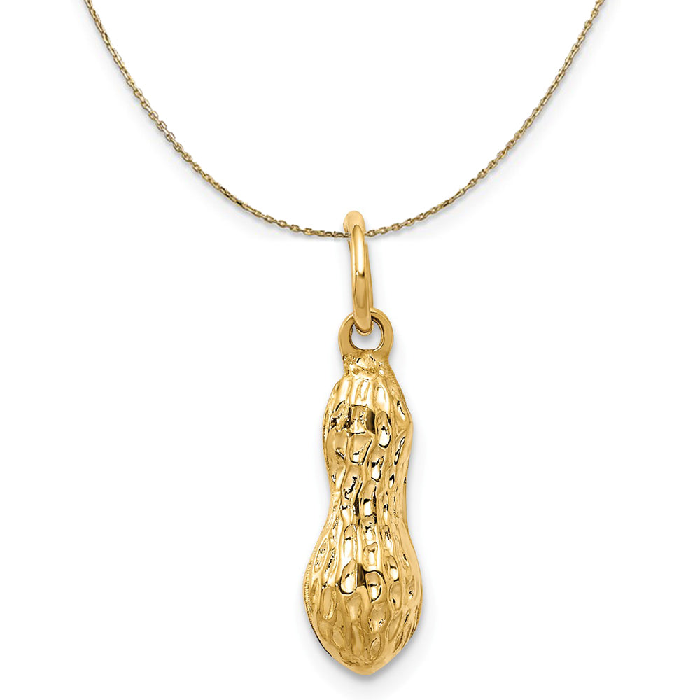 14k Yellow Gold Peanut Necklace, Item N20417 by The Black Bow Jewelry Co.