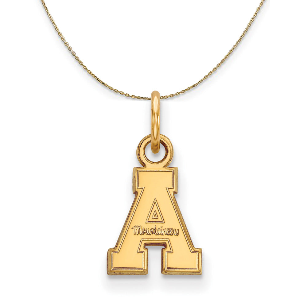 14k Yellow Gold Appalachian State X-Small Necklace, Item N20556 by The Black Bow Jewelry Co.