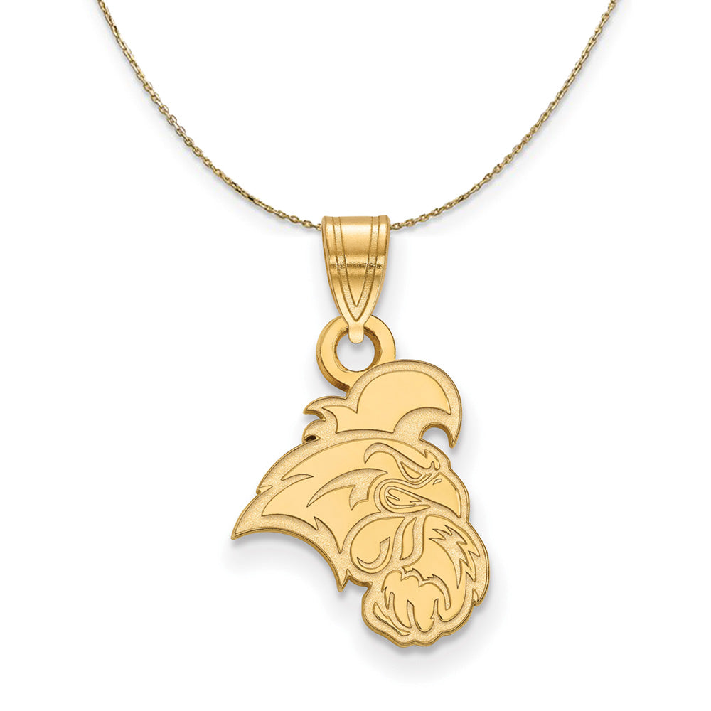14k Yellow Gold Coastal Carolina U Sm Logo Necklace, Item N20630 by The Black Bow Jewelry Co.