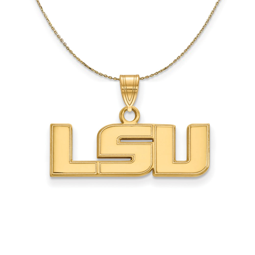 Sterling Silver Louisiana State XL Pendant Necklace - 24 inch by The Black Bow Jewelry Co.