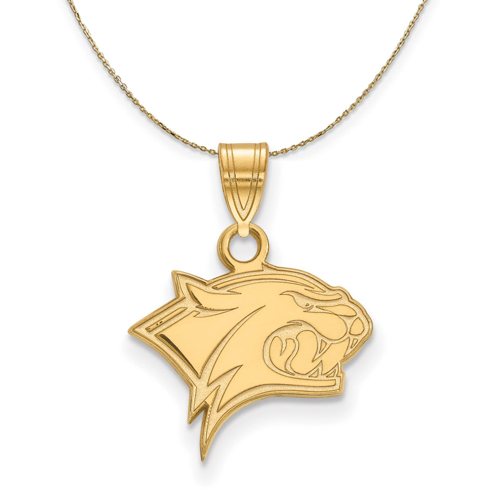 14k Yellow Gold U. of New Hampshire Sm Mascot Necklace, Item N21202 by The Black Bow Jewelry Co.