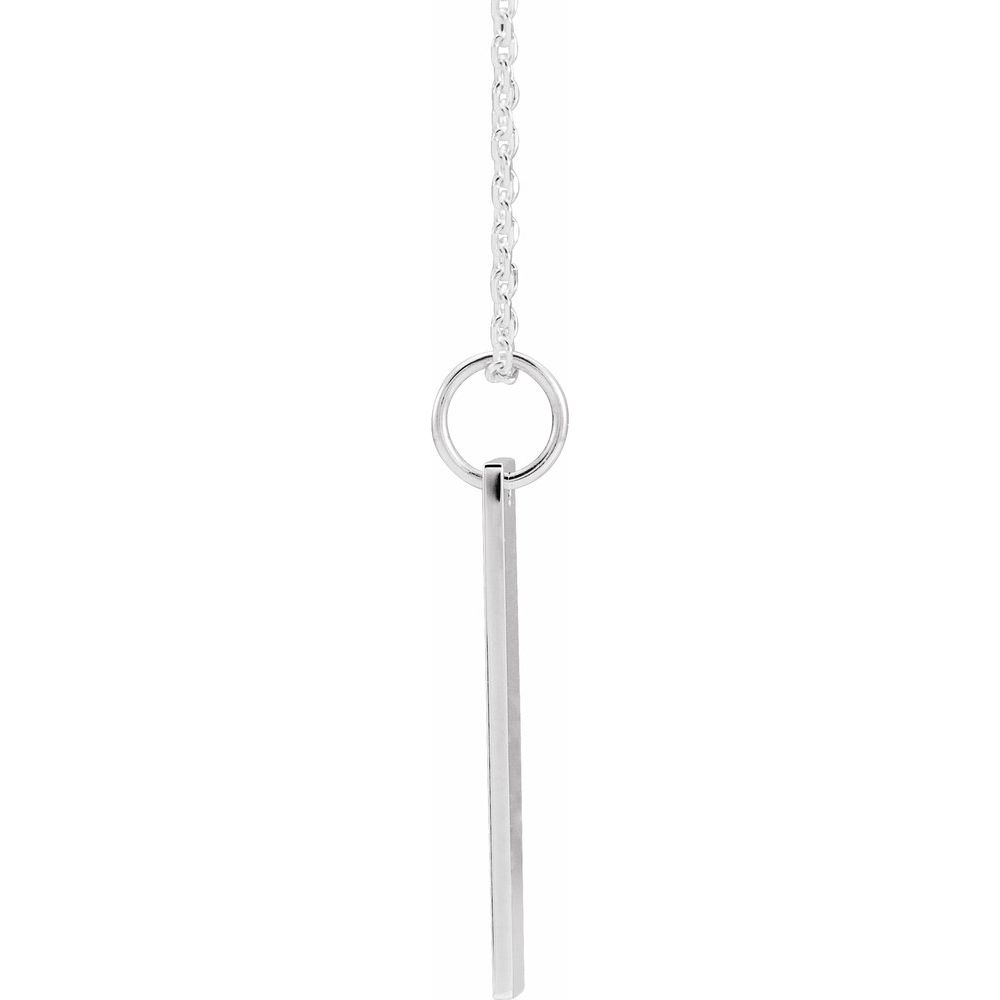 Alternate view of the Sterling Silver Vertical Bar Necklace by The Black Bow Jewelry Co.