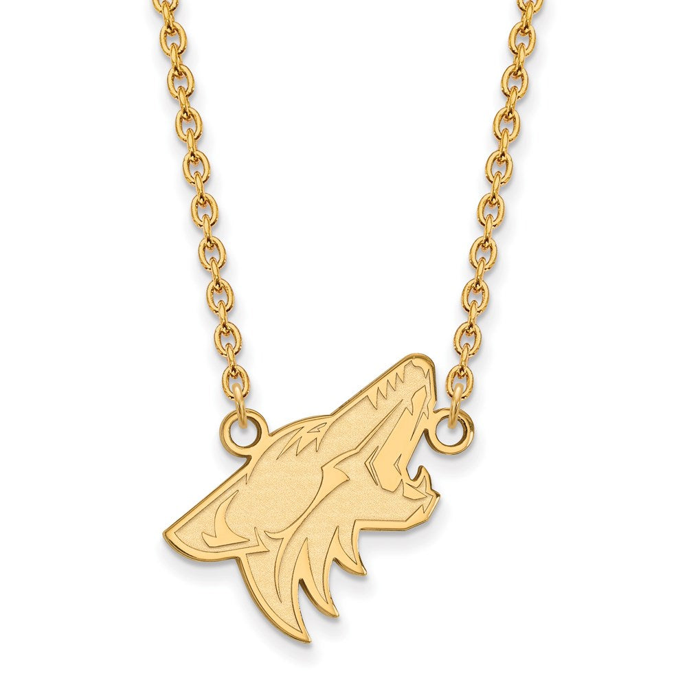 10k Yellow Gold NHL Arizona Coyotes Large Necklace, 18 Inch, Item N22382 by The Black Bow Jewelry Co.