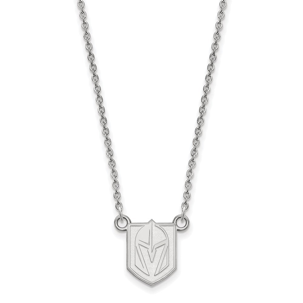 Sterling Silver NHL Golden Knights Small Necklace, 18 Inch, Item N22652 by The Black Bow Jewelry Co.