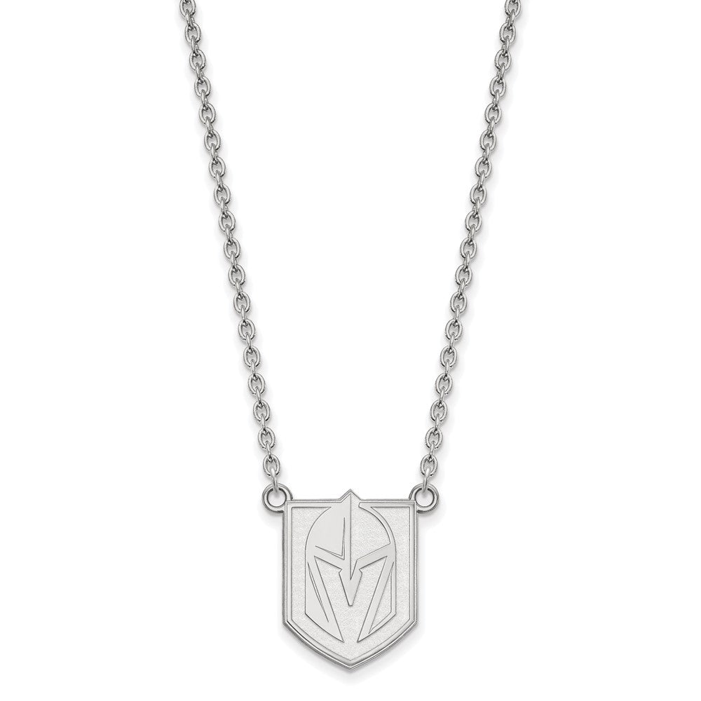 Sterling Silver NHL Golden Knights Large Necklace, 18 Inch, Item N22687 by The Black Bow Jewelry Co.