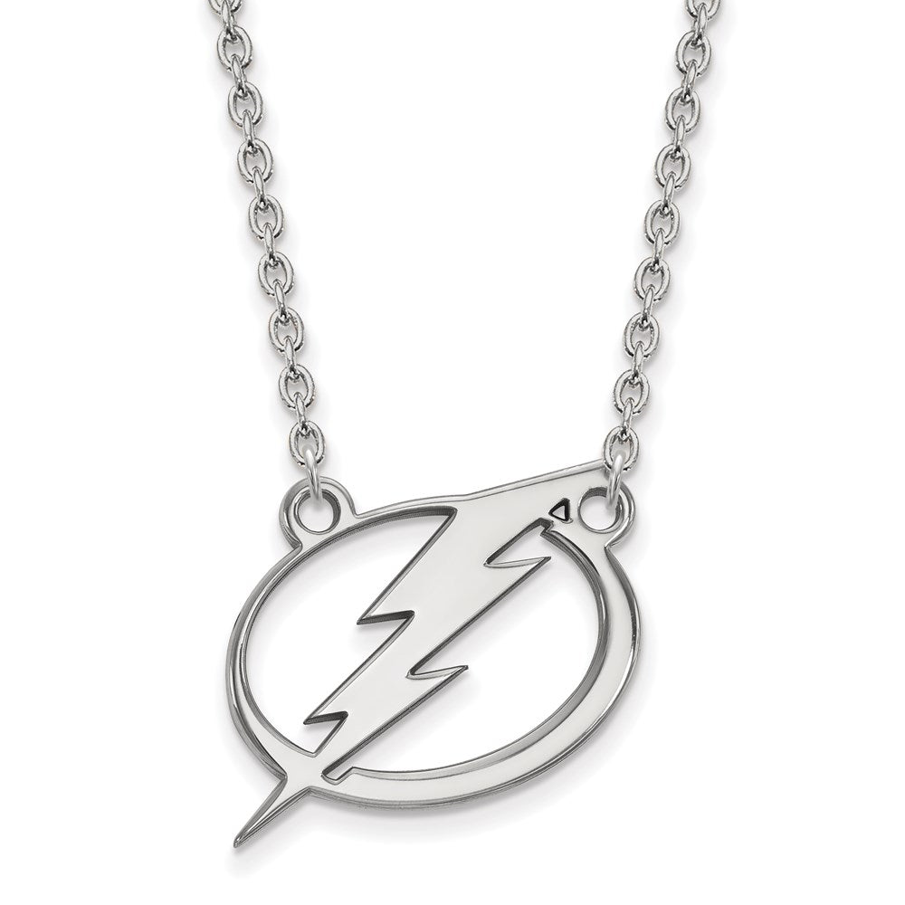 Sterling Silver NHL Tampa Bay Lightning Large Necklace, 18 Inch, Item N22707 by The Black Bow Jewelry Co.