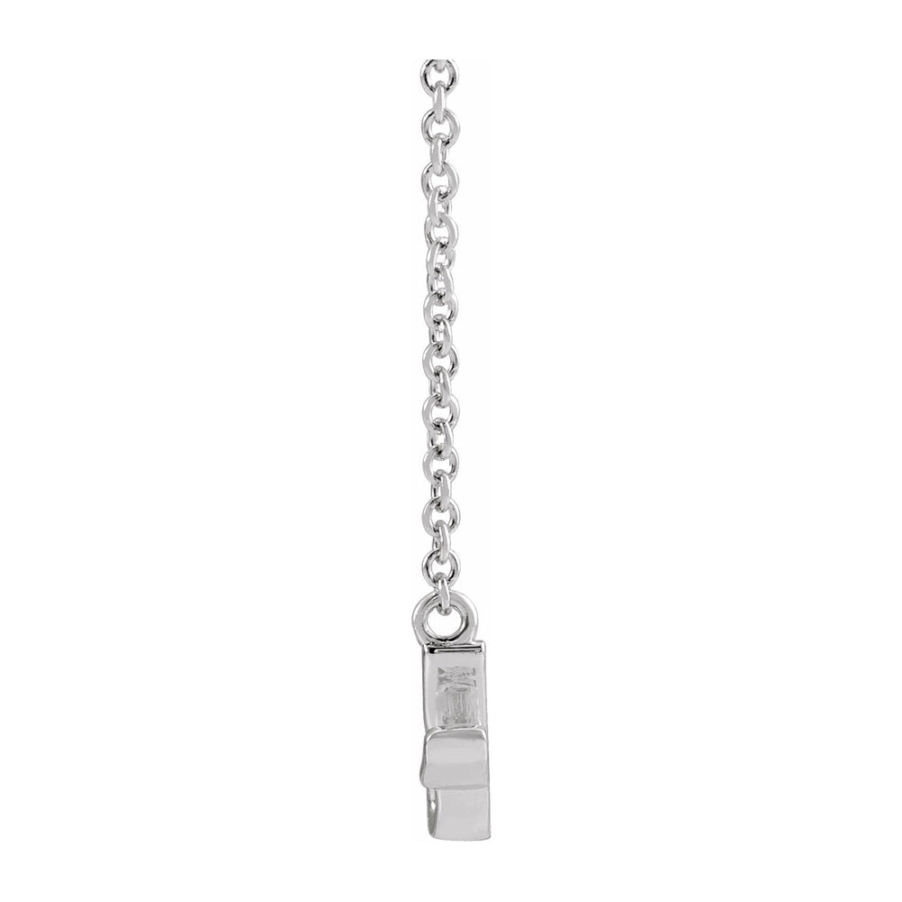 Alternate view of the 14K White Gold Petite Mommy Script Necklace, 16 Inch or 18 Inch by The Black Bow Jewelry Co.