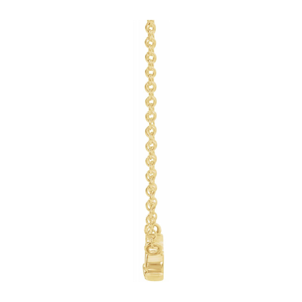 Alternate view of the 14K Yellow Gold Petite Mrs Necklace, 16 Inch or 18 Inch by The Black Bow Jewelry Co.