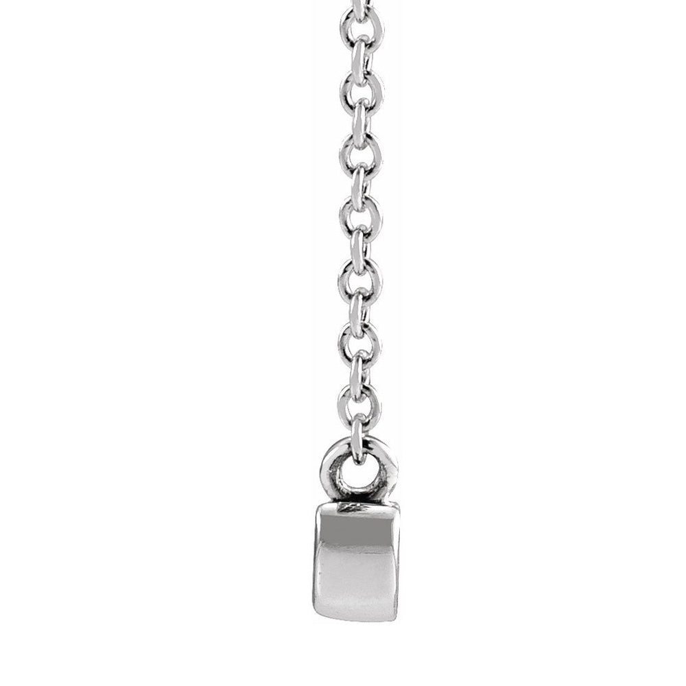 Alternate view of the 14K White Gold Petite Mama Script Necklace, 16 or 18 Inch by The Black Bow Jewelry Co.
