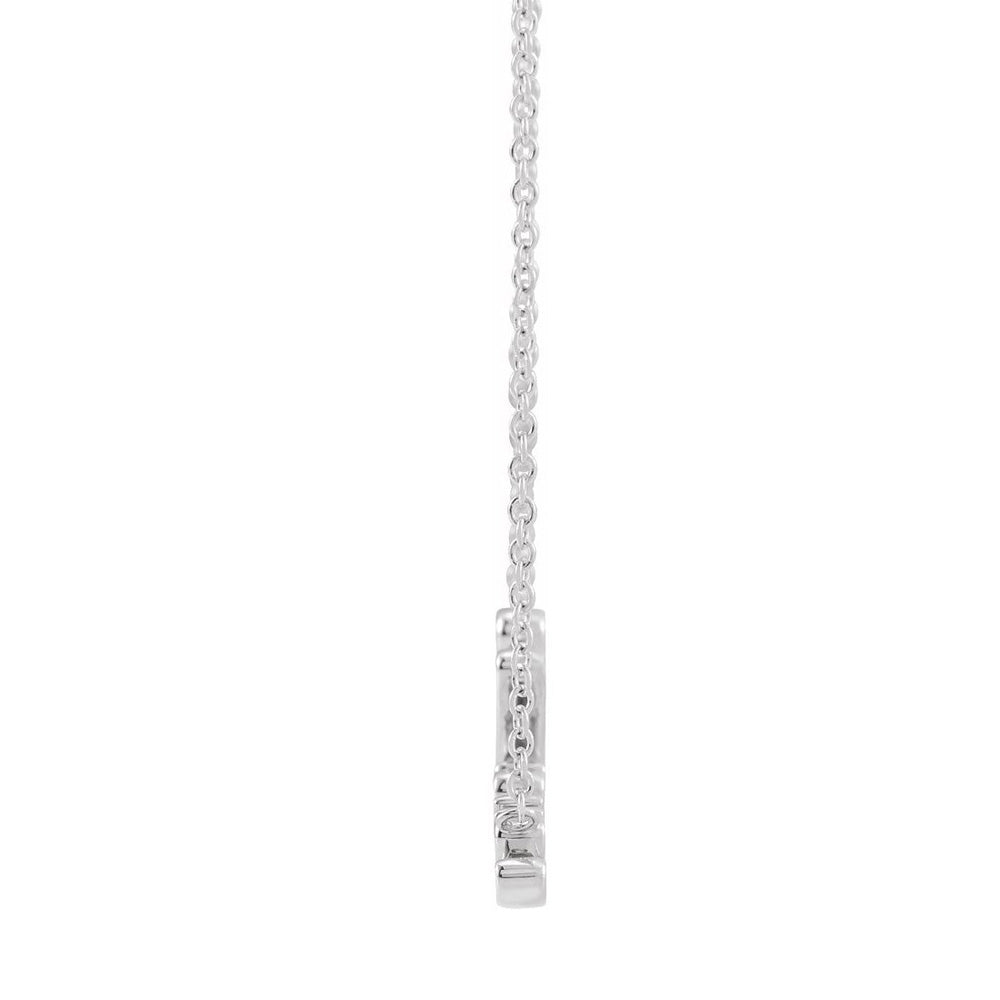 Alternate view of the 14K White Gold Petite Believe Script Necklace, 16 or 18 Inch by The Black Bow Jewelry Co.