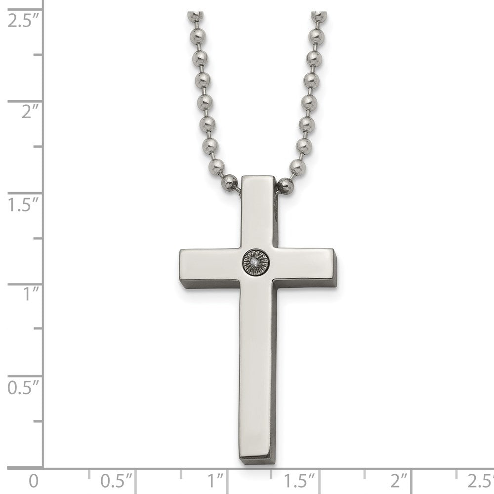 Titanium Satin Cross Necklace – Suay Men