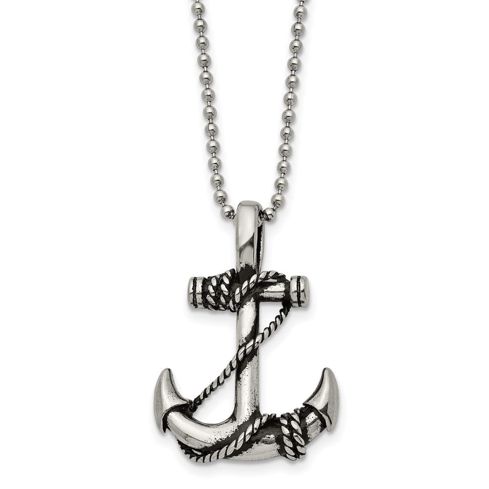 Fashion Frill Trendy Silver Chain Pendant For Men Anchor Design Stainless  Steel Necklace Silver Chain Pendant For Men Boys Girls Birthday Gift For  Brother Husband Mens Jewellery : Amazon.in: Fashion