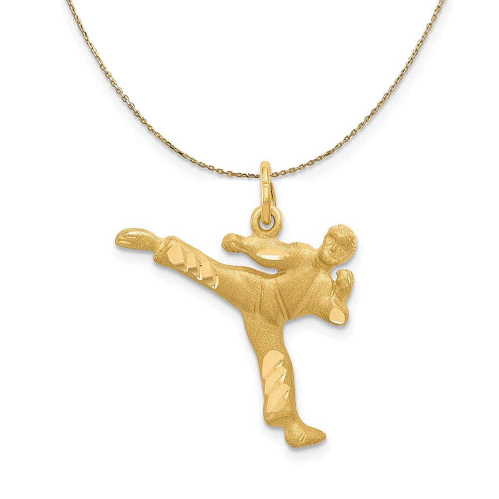 14k Yellow Gold Male Karate Necklace, Item N23396 by The Black Bow Jewelry Co.