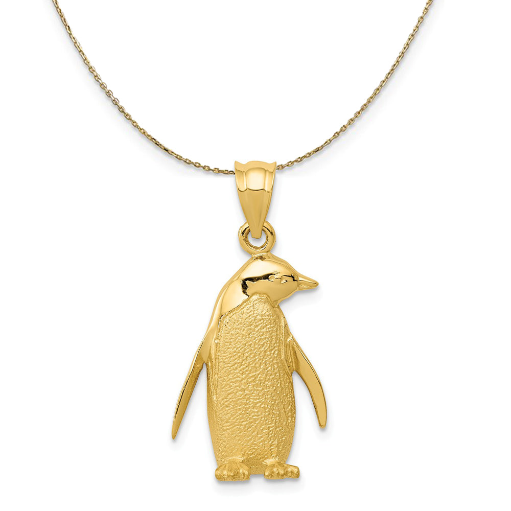 Fat Penguin Pendant Necklace Gold Vermeil – Lime Tree Design