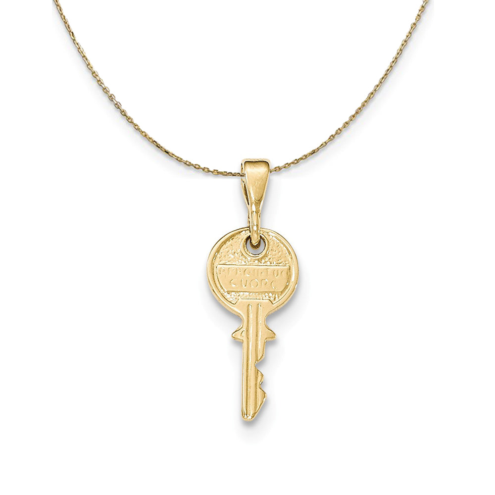 14K yellow good gold key Pendant.