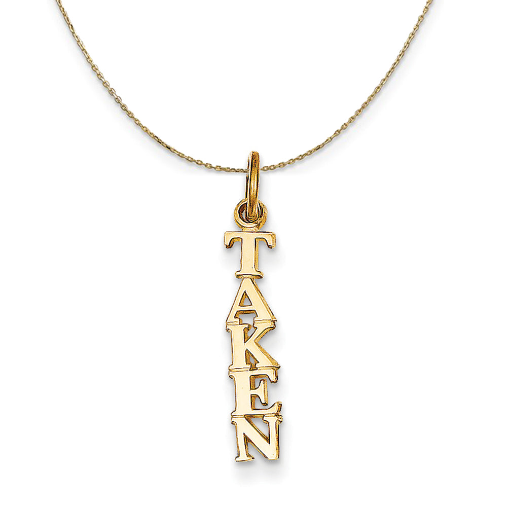 14k Yellow Gold Taken Charm (4mm) Necklace, Item N23865 by The Black Bow Jewelry Co.