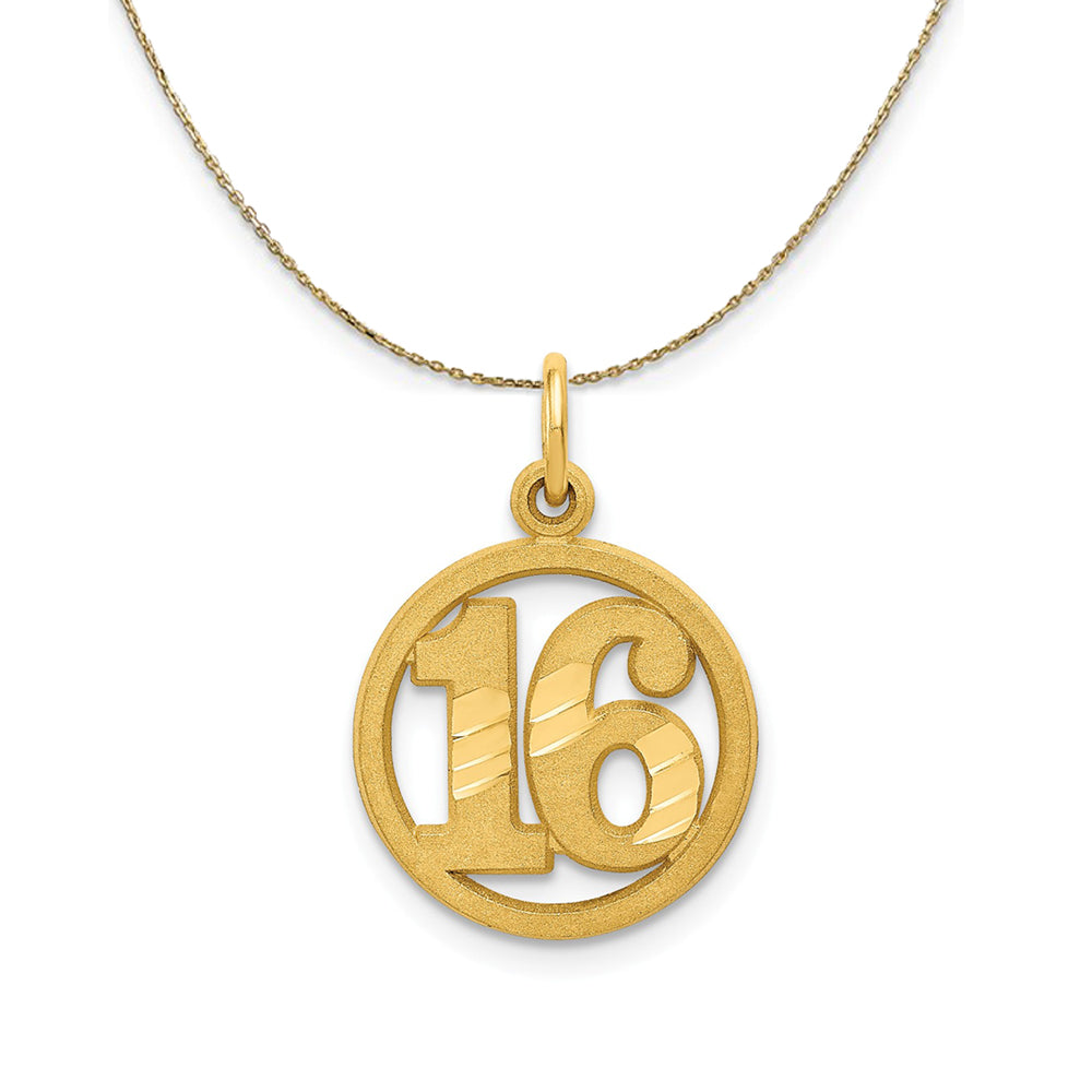 14k Yellow Gold 16 Inside Circle Necklace, Item N23960 by The Black Bow Jewelry Co.