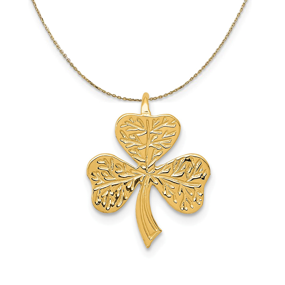 14k gold online shamrock necklace