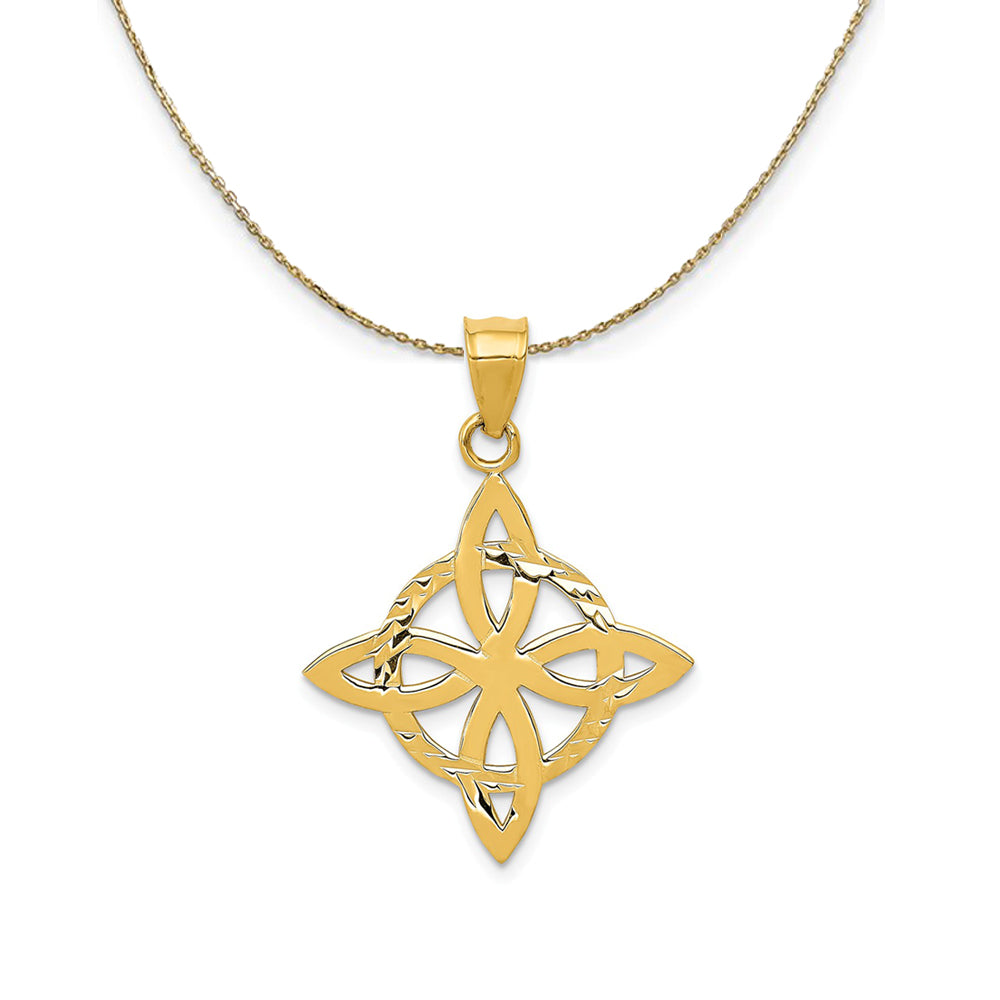 14k Yellow Gold Celtic Knot Necklace, Item N24360 by The Black Bow Jewelry Co.