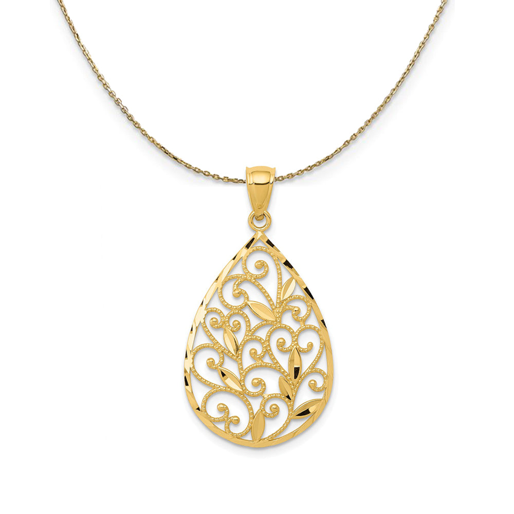 Gold Plated Silver Peruvian Filigree Flower Necklace - Yellow Rose