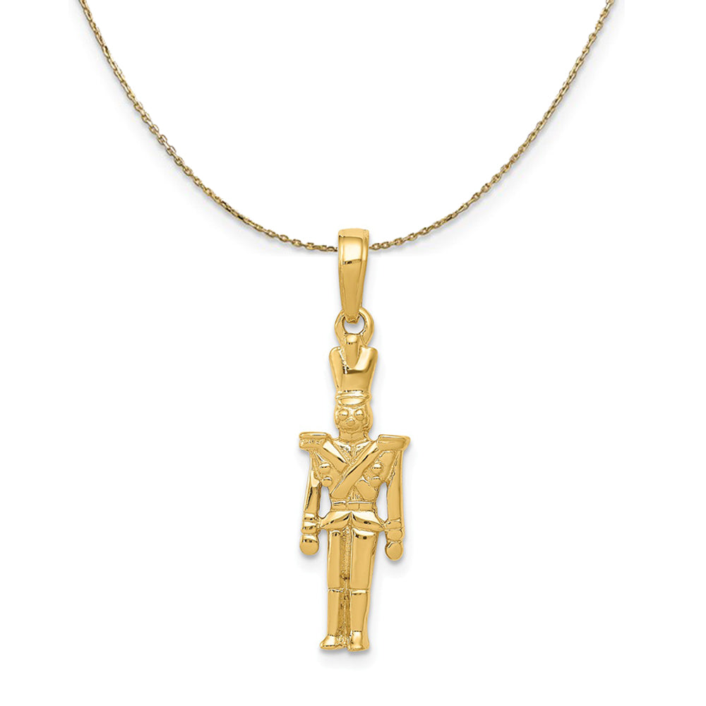 14k Yellow Gold 3D Toy Soldier Necklace, Item N24890 by The Black Bow Jewelry Co.