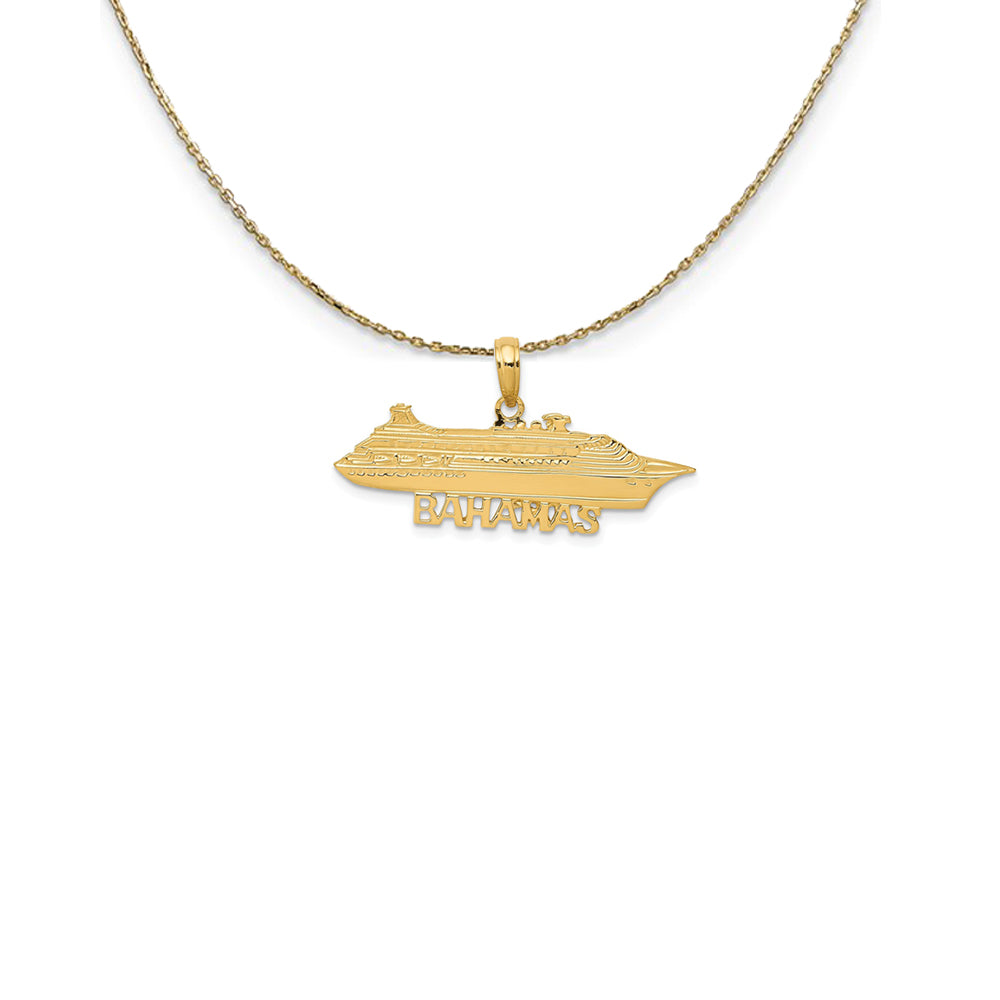 14k Yellow Gold Bahamas Ocean Liner Necklace, Item N24992 by The Black Bow Jewelry Co.