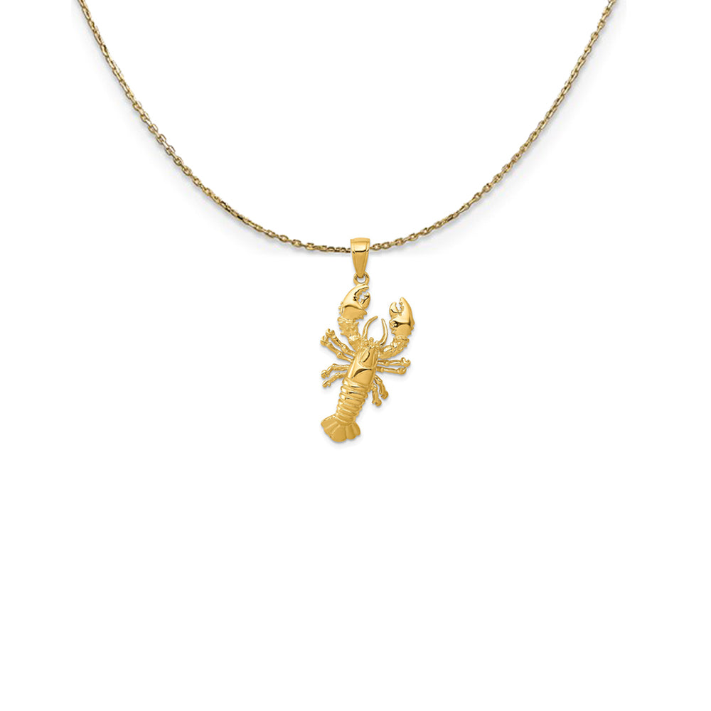 14k Yellow Gold Large Lobster Necklace, Item N25075 by The Black Bow Jewelry Co.