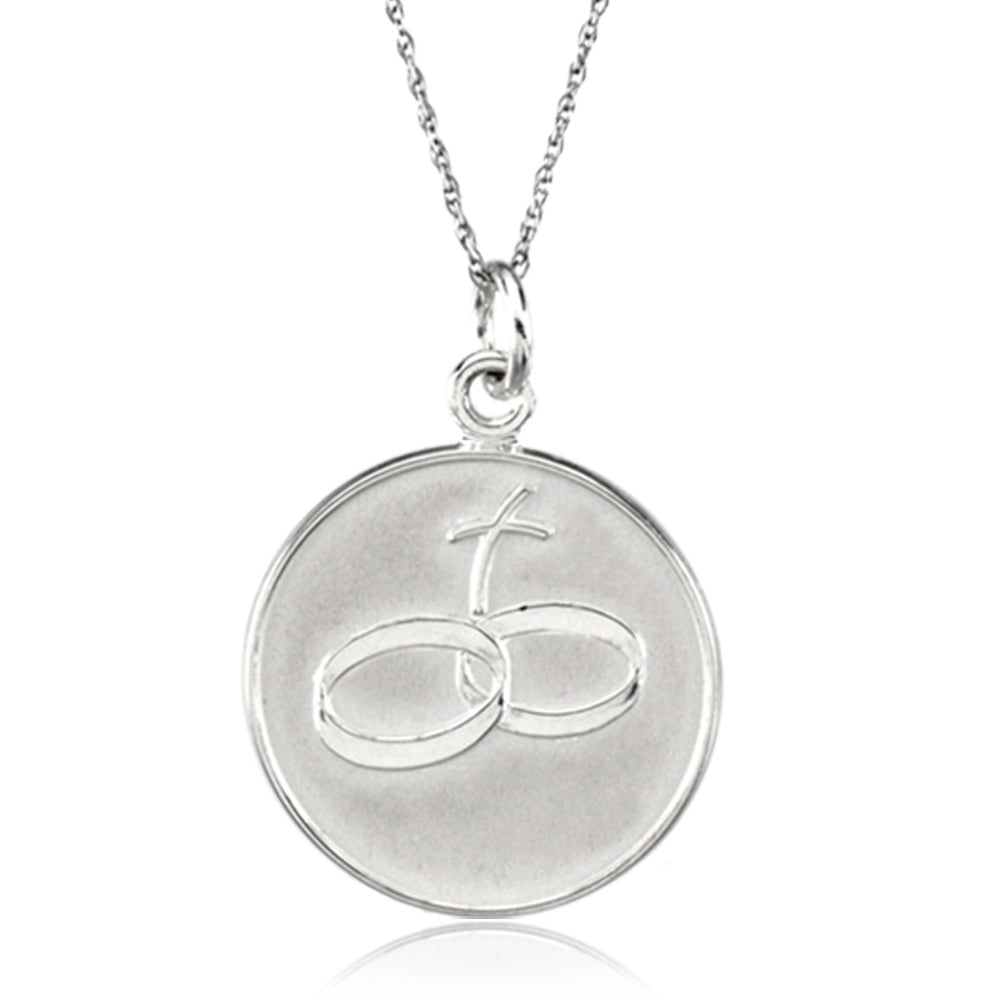 Loss of Spouse Memorial Necklace in Sterling Silver, Item N8069 by The Black Bow Jewelry Co.