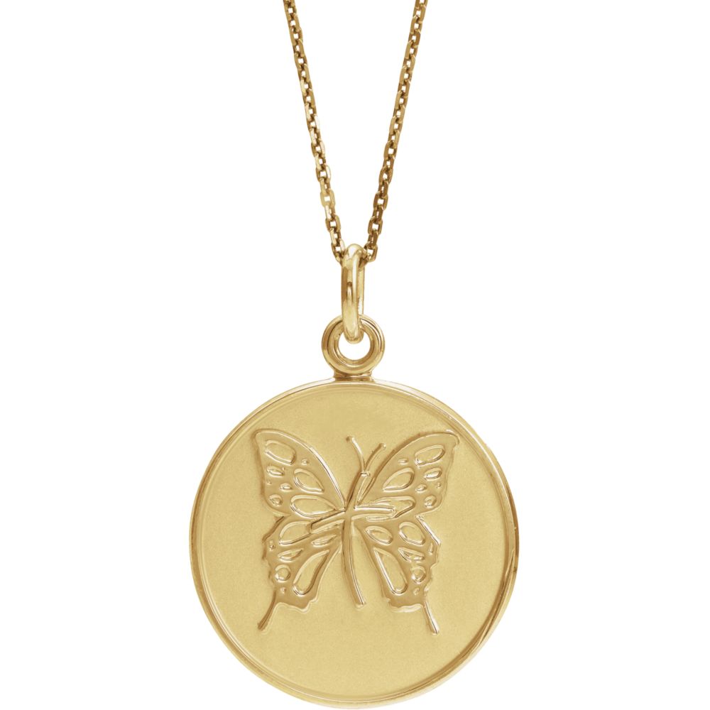 Loss of Mother Memorial Necklace in 14k Yellow Gold, Item N8085 by The Black Bow Jewelry Co.