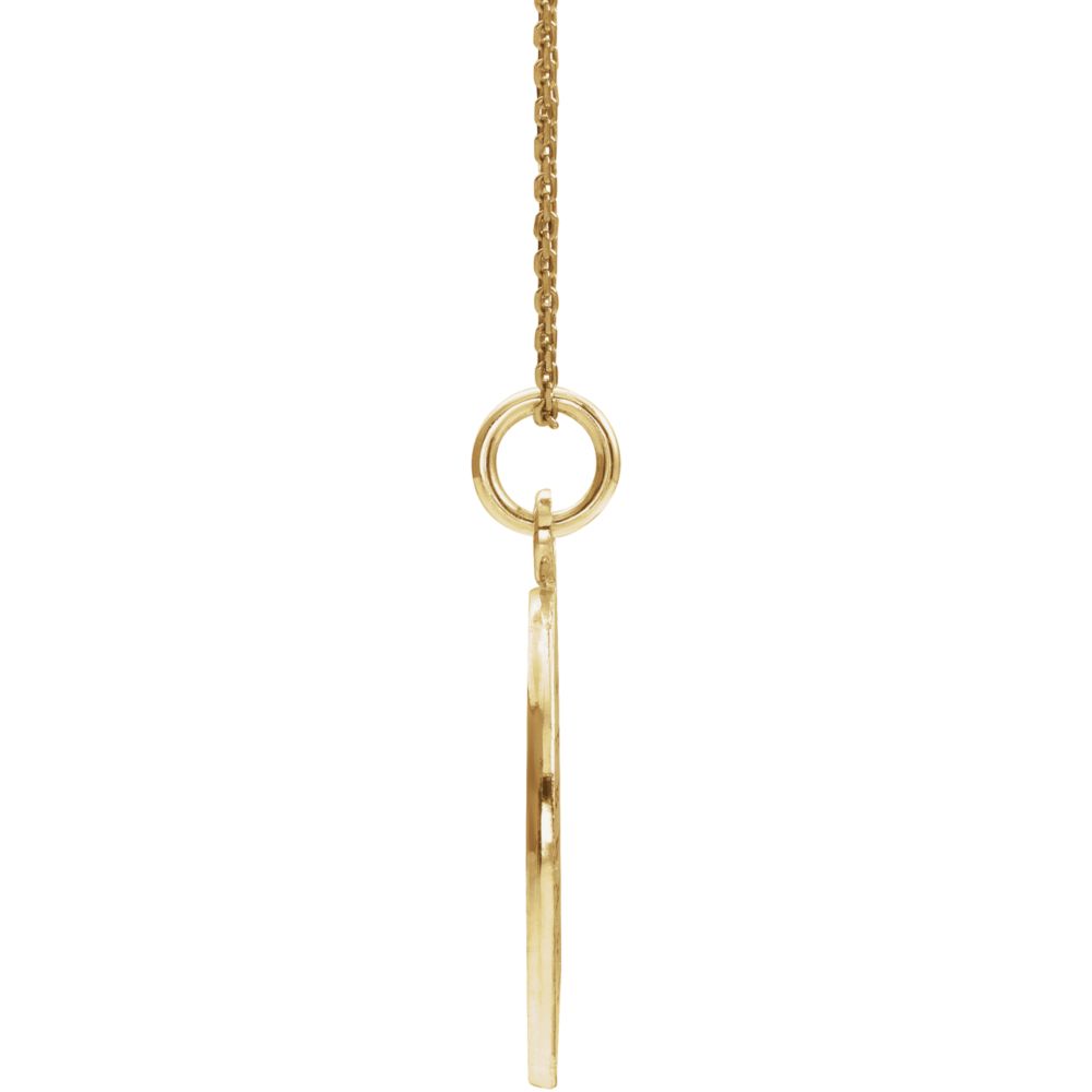 Alternate view of the Loss of Mother Memorial Necklace in 14k Yellow Gold by The Black Bow Jewelry Co.