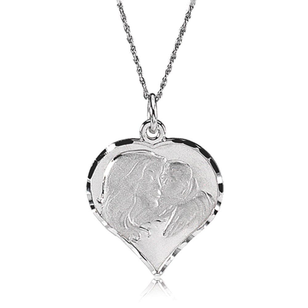 My Beautiful Child Necklace in Sterling Silver, Item N8108 by The Black Bow Jewelry Co.