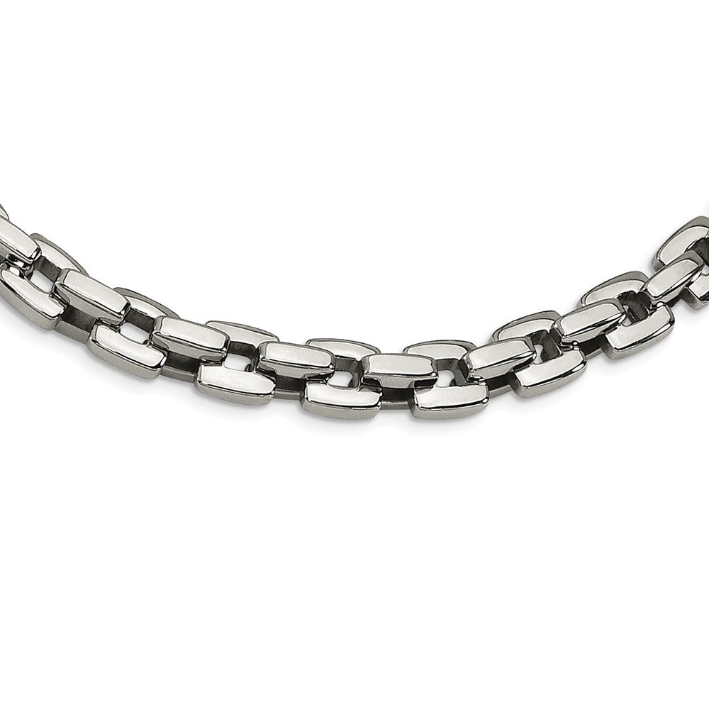 10mm Stainless Steel High Polished Anchor Chain Necklace, 20 Inch, Item N8356 by The Black Bow Jewelry Co.