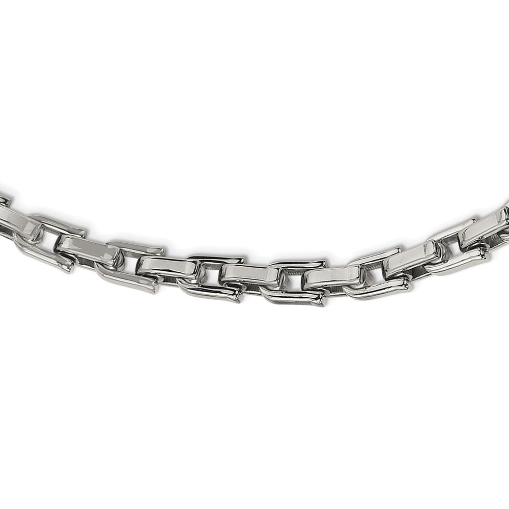 Men&#39;s Stainless Steel Polished Shackle Link Chain Necklace, 20 Inch, Item N8361 by The Black Bow Jewelry Co.