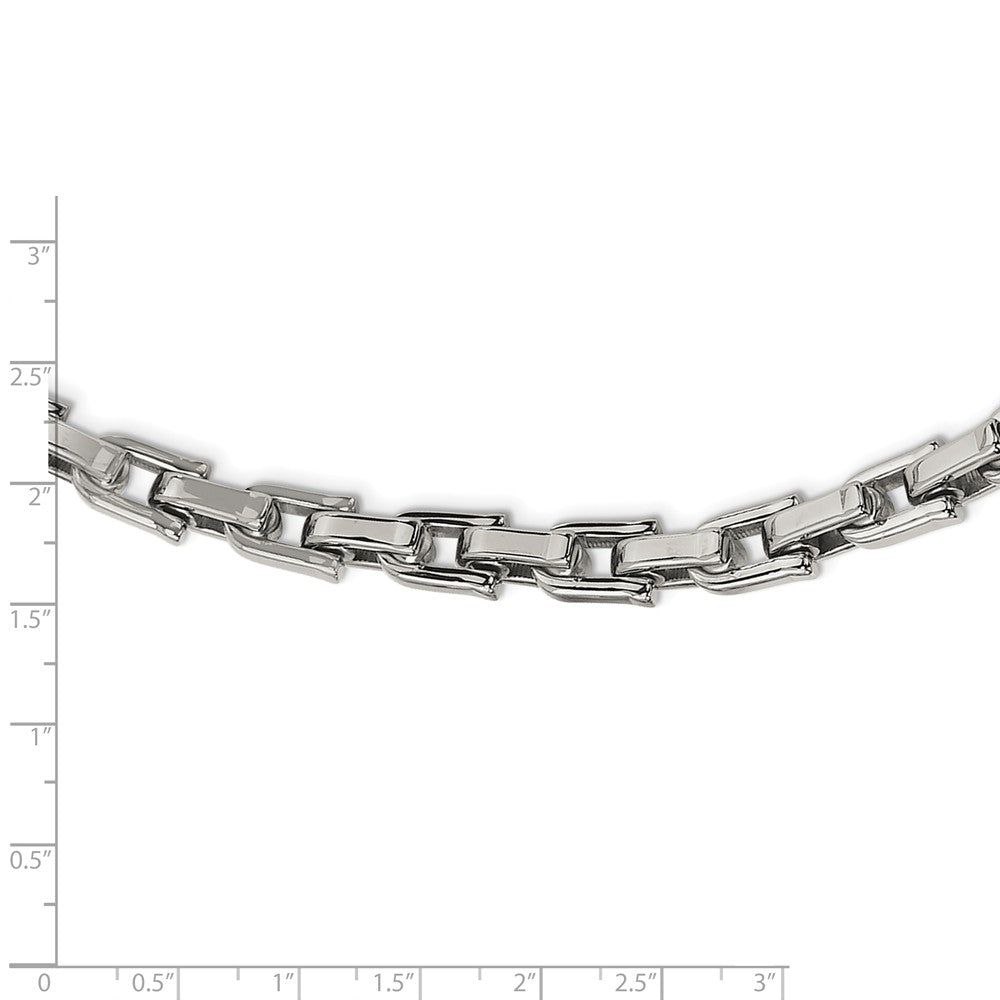 Alternate view of the Men&#39;s Stainless Steel Polished Shackle Link Chain Necklace, 20 Inch by The Black Bow Jewelry Co.