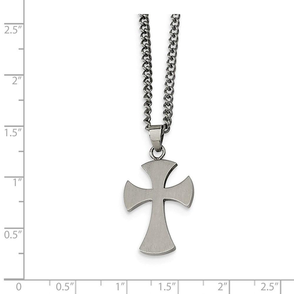 Alternate view of the Stainless Steel Cross Necklace by The Black Bow Jewelry Co.