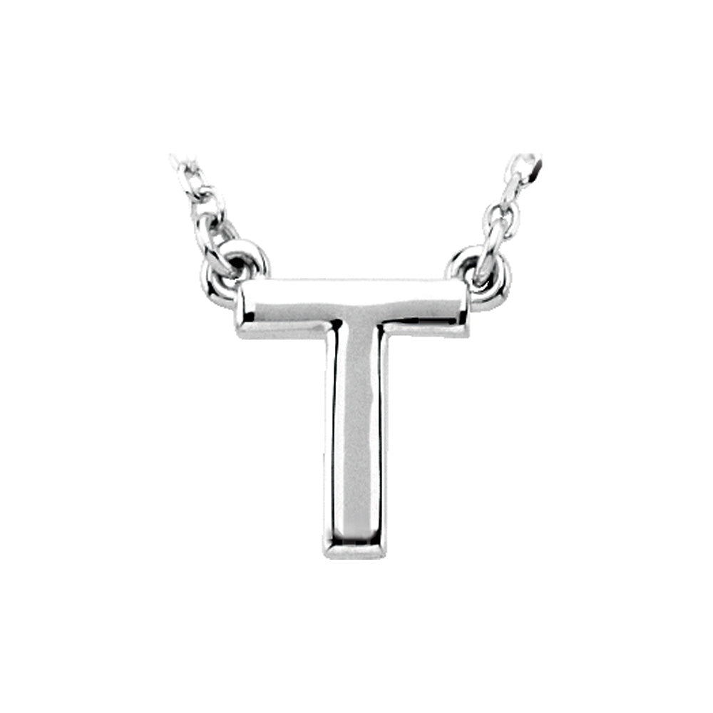 Sterling Silver 16 MM 3 Letter Block Monogram Cufflinks with Rope