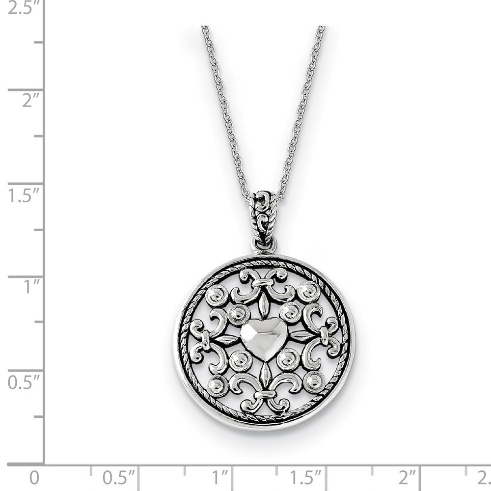 Alternate view of the Rhodium Plated Sterling Silver A Friend for All Seasons Necklace, 18in by The Black Bow Jewelry Co.