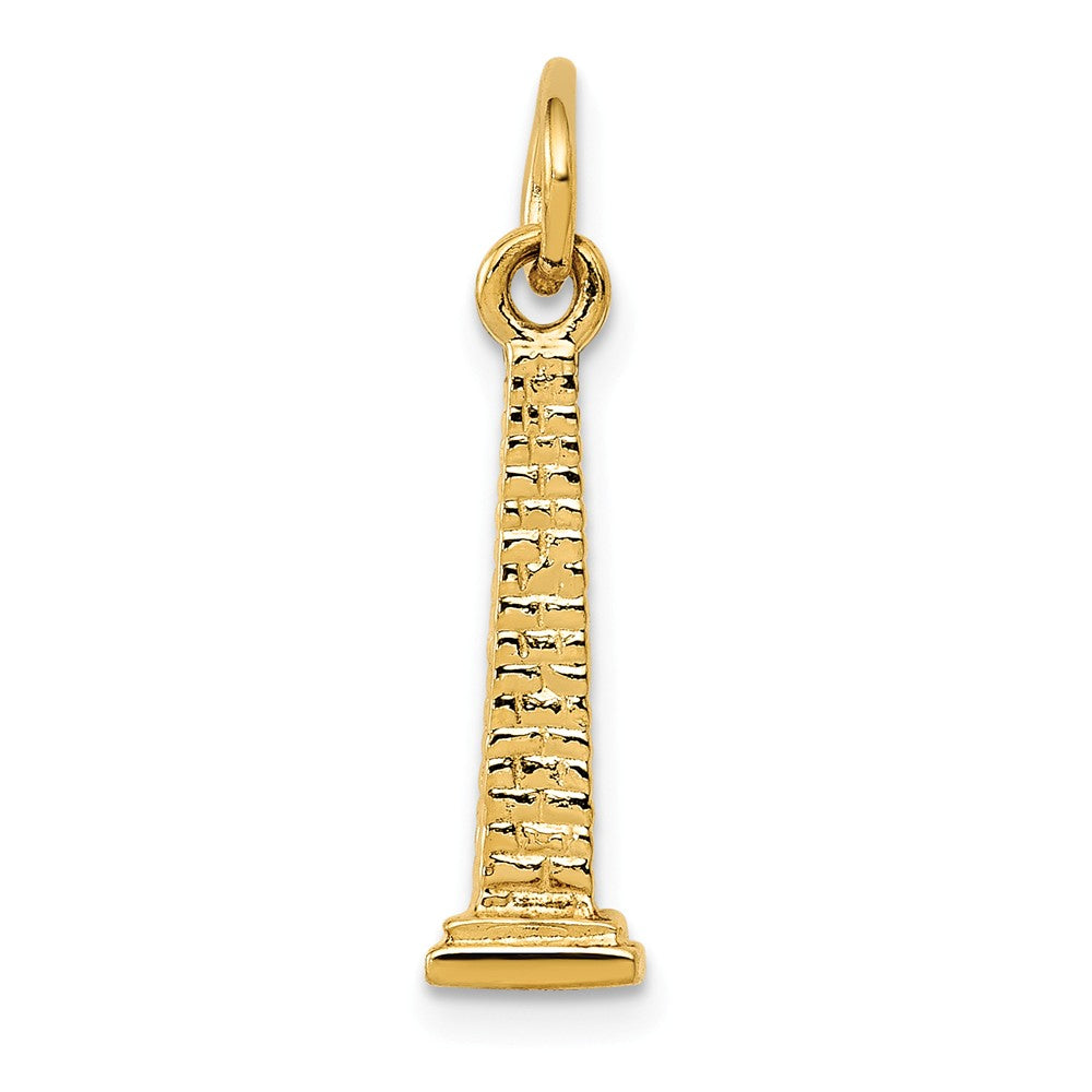 14k Yellow Gold 3D Washington Monument Pendant, Item P10043 by The Black Bow Jewelry Co.