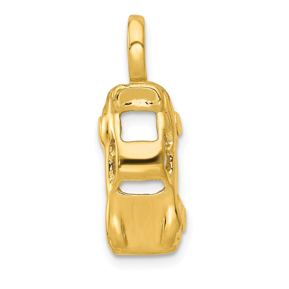 14k Yellow Gold 3D Sports Car Charm, Item P10146 by The Black Bow Jewelry Co.