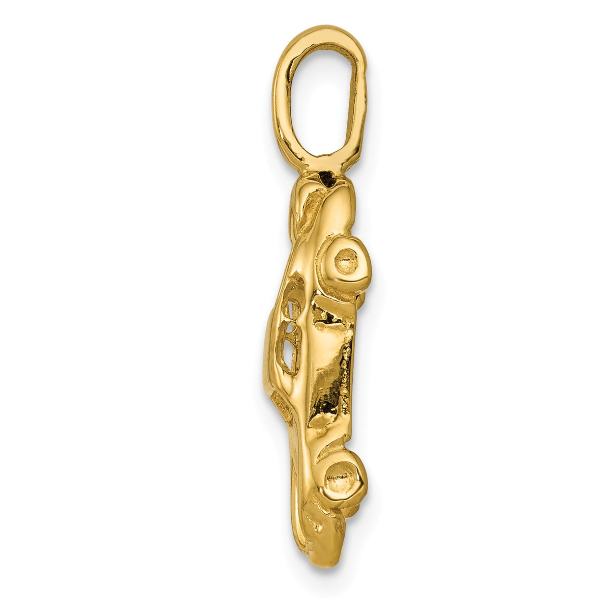 Alternate view of the 14k Yellow Gold 3D Sports Car Charm by The Black Bow Jewelry Co.