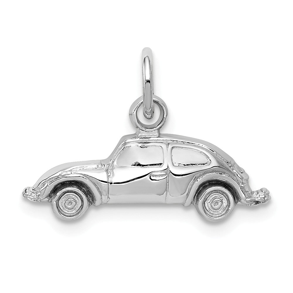 14k White Gold Polished Car Charm, Item P10148 by The Black Bow Jewelry Co.