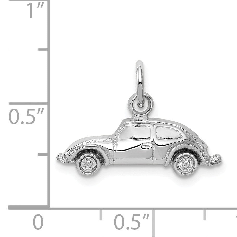 Alternate view of the 14k White Gold Polished Car Charm by The Black Bow Jewelry Co.